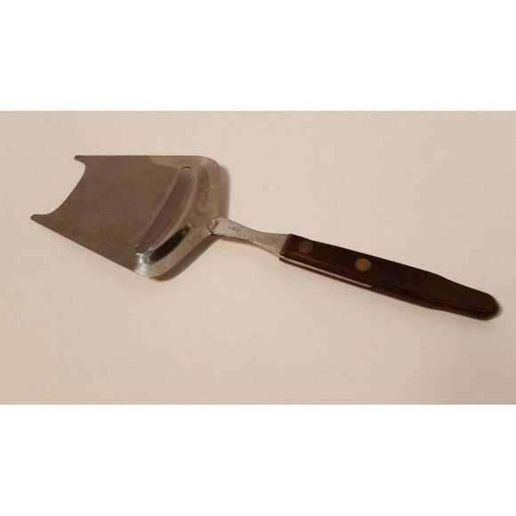 Vintage Stainless Steel Cheese Plane Slicer -Meat Knife - Planer Wood Handle #5 - Picture 4 of 6